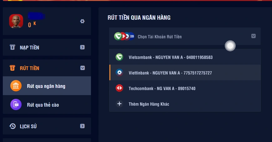Cách nạp tiền vào tài khoản thành viên 88Nn của bạn - 88Nn